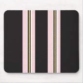 Roze & Witte Goud Zwarte Streep Muismat (Voorkant)
