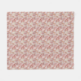Roze Witte Gouden Glas Elegante Marmeren Esthetiek Fleece Deken