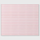 Roze witte gouden strepen Glamoureus design Cadeaupapier (Vlak)