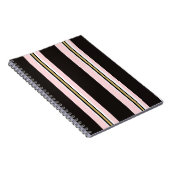 Roze & Witte Gouden Zwarte Spiraal Notebook Notitieboek (Rechterzijde)