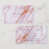 Roze witte, goudkleurige goudkleurige, vip Visitek Visitekaartje (Voorkant / Achterkant)