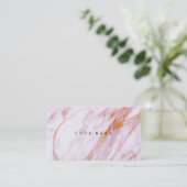 Roze witte, goudkleurige goudkleurige, vip Visitek Visitekaartje (Staand voorkant)