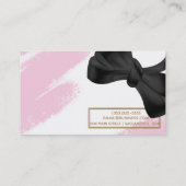Roze witte goudkleurige, minimale roze penseel en  visitekaartje (Achterkant)