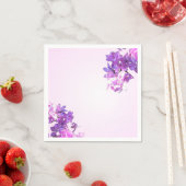 Roze & Witte Gradiënt Servet Met Bloemen (Insitu)