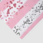 Roze Witte Grijs Glitter Verjaardag Baby Bruids Sh Tissuepapier (Detail)