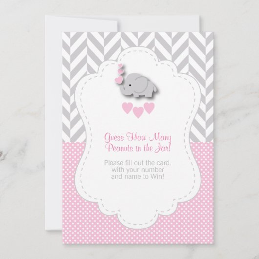 Roze, Witte Grijze Olifant 🐘 - Spelinstructies Kaart (Voorkant)