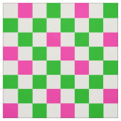 Roze Witte Groene Geruite Ontwerp  Stof (Swatch)