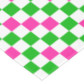 Roze Witte Groene Geruite Ontwerp Tafelkleed (Gekanteld)