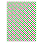 Roze Witte Groene Geruite Ontwerp Tafelkleed (Voorkant)