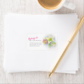 Roze witte groene hellebore Spring adresetiketten Etiket (Insitu)