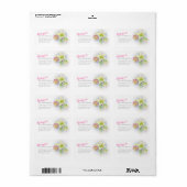 Roze witte groene hellebore Spring adresetiketten Etiket (Full Sheet)