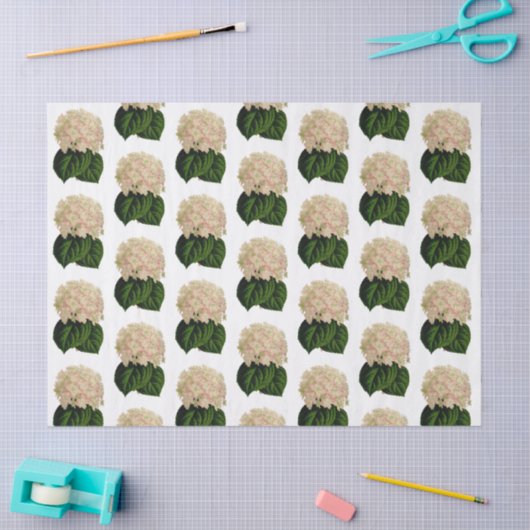  roze witte groene krantenbloemen #2 tissuepapier (Craft)