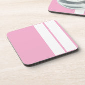 Roze witte harde plastic Onderzetters (Linkerzijde)
