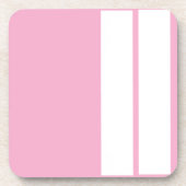 Roze witte harde plastic Onderzetters (Voorkant)