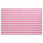 Roze Witte Harlequin Diamonds Checkers Ontwerp Stof (Yard (91,4 cm))