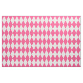 Roze Witte Harlequin Diamonds Checkers Ontwerp Stof (Fat Quarter)