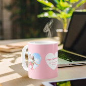 Roze witte harten foto Valentijnsdag Koffiemok