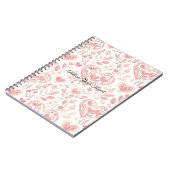 Roze Witte Harten Notitieboek (Linkerzijde)