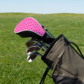 Roze Witte Harten Patroon Golfheadcover (Insitu)
