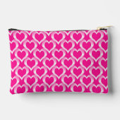 Roze Witte Harten Patroon Klein Etui (Achterkant)