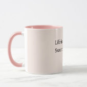 Roze Witte Harten Schaatsen Leven is Lief Mok (Links)