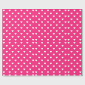 Roze witte harten Valentijnsdag Inpakpapier (Vlak)
