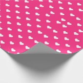Roze witte harten Valentijnsdag Verpakkingspapier Cadeaupapier (Hoek)