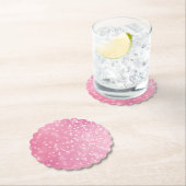 Roze Witte Harten Verjaardag Kartonnen Onderzetters (Insitu)