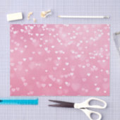 Roze Witte Harten Verjaardag Tissuepapier (Craft)