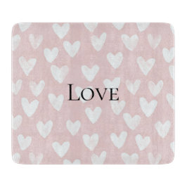 Roze witte harten voor meisjes   snijplank