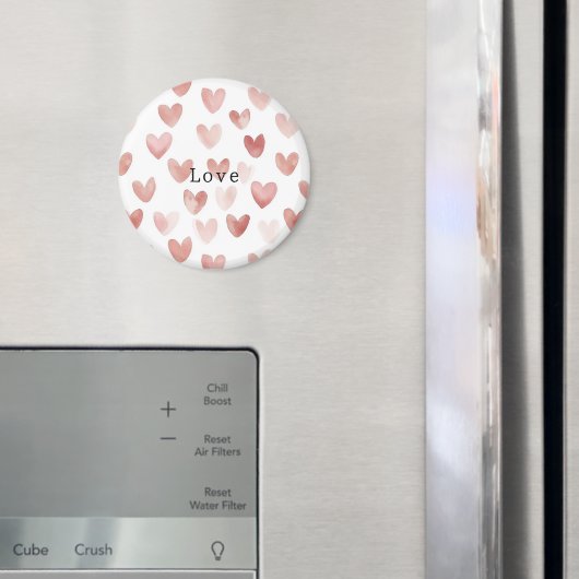 Roze Witte Hartjes Liefde Magneet (Insitu (Koelkast))