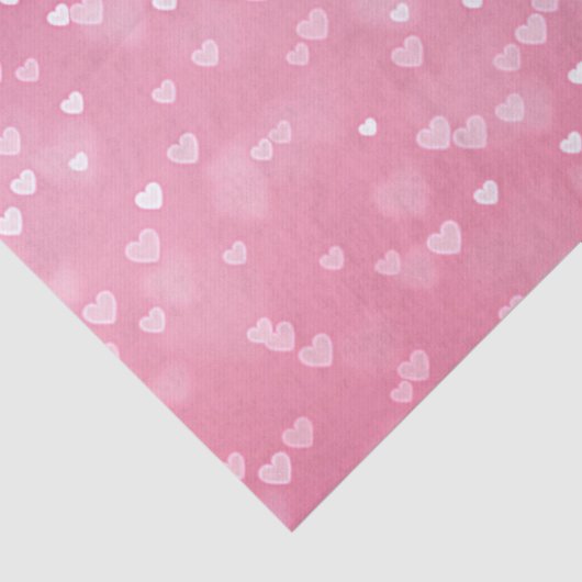 Roze Witte Hartjes Verjaardag Tissuepapier (Detail)