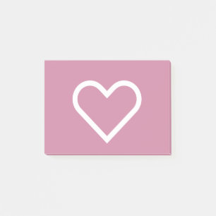 Roze witte hartslag Valentijnse Post-it notities Post-it® Notes