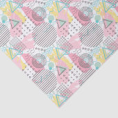 Roze witte herinneringen Stijl 80 Stijlvol Retro Tissuepapier (Detail)