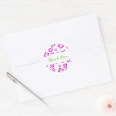 Roze & Witte Hibiscus Bloem Bloem Sticker (Envelop)