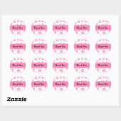Roze & Witte Hibiscus Bloem Bloemsticker Ronde Sticker (Vel)