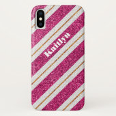 Roze, witte Hoesje-Mate Barely Er is iPhone X Hoes (Achterkant)