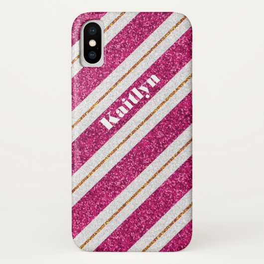 Roze, witte Hoesje-Mate Barely Er is iPhone X Hoes (Achterkant)