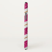 Roze, witte Hoesje-Mate Barely Er is iPhone X Hoes (Achterkant / rechts)