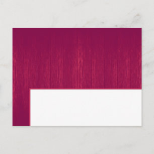 Roze/Witte Houten Graan Bruiloft Schriftelijke Pla Briefkaart