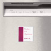 Roze/Witte Houten Magneet van het Korrelhuwelijk (Insitu (Vaatwasser))