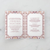Roze Witte Ikat All in One Sikh Huwelijk (Binnen)
