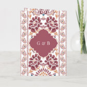 Roze Witte Ikat All in One Sikh Huwelijk (Achterkant)