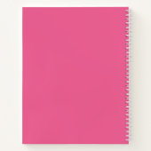 Roze witte inspirerende quote droom het doe het notitieboek (Achterkant)