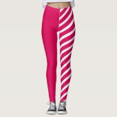 Roze & Witte Jester-broek Leggings (Voorkant)