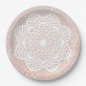  Roze & Witte Kant Doily Shabby Chic Bord (Voorkant)