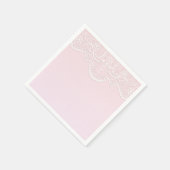 Roze, Witte Kant, Religieus Servet (Hoek)