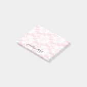 Roze witte kant Rozen Floral Post-it® Notes (Schuin)