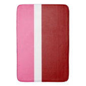 Roze Witte Karmozijnrode Kleurblok  Badmat (Voorkant Verticaal)