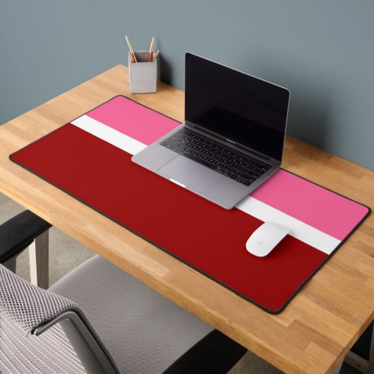 Roze Witte Karmozijnrode Kleurblok  Bureaumat